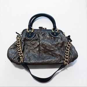 Marc Jacobs - Pewter Quilted Leather Stam Shoulder Bag